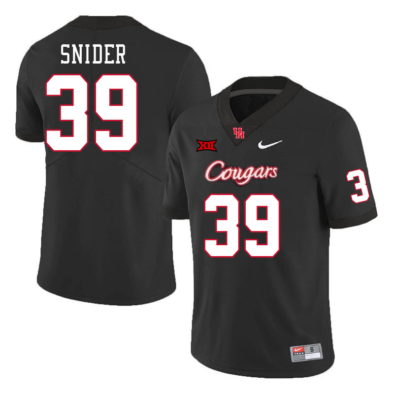 Men #39 Sergio Snider Houston Cougars College Football Jerseys Stitched Sale-Black